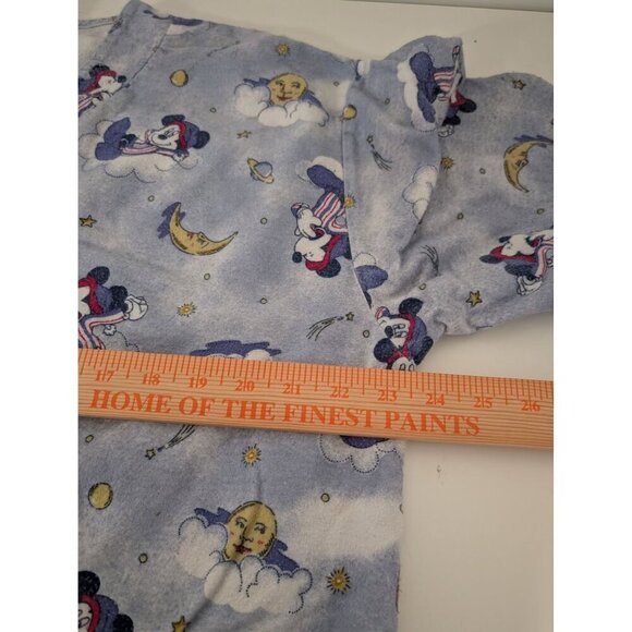 Mickey Unlimited Flannel One Piece Pajamas Size Large Blue Full Body Union Suit - Picture 9 of 10